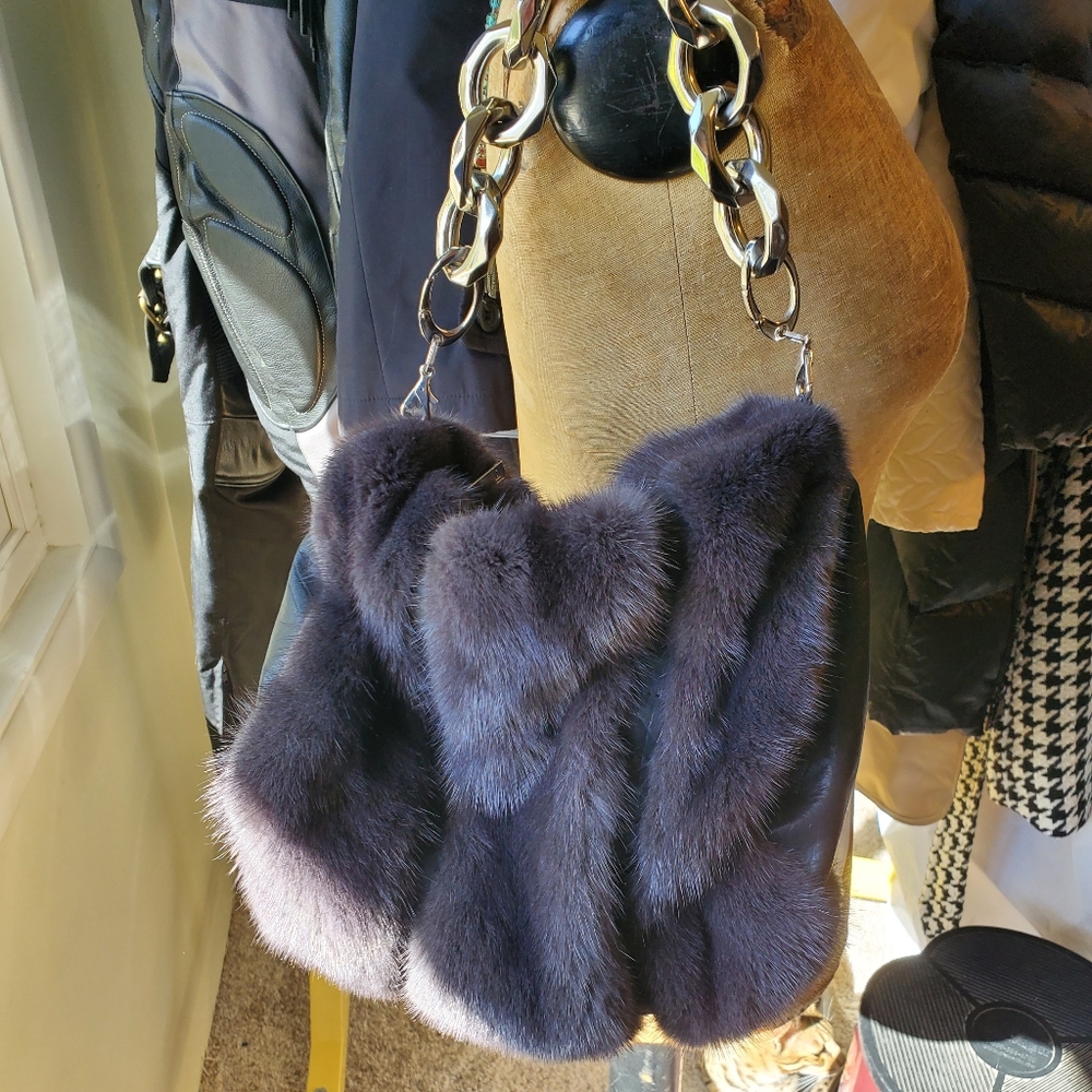 Guy Laroche Mink Handbag